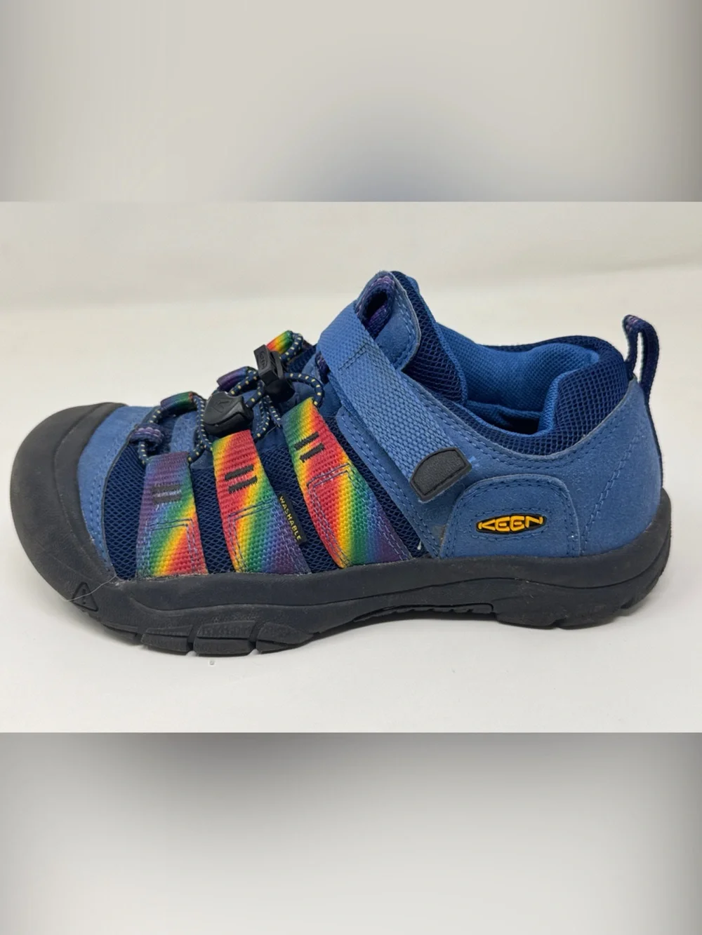 KEEN Big Kids' Newport H2SHO - Multi/Bright rainbow Cobalt blue shoes sandals 2